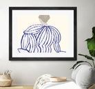 Blue reflection by M Studio on GIANT ART - beige minimalist