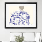 Blue reflection by M Studio on GIANT ART - beige minimalist