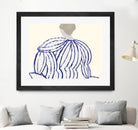 Blue reflection by M Studio on GIANT ART - beige minimalist