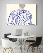 Blue reflection by M Studio on GIANT ART - beige minimalist