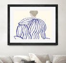 Blue reflection by M Studio on GIANT ART - beige minimalist