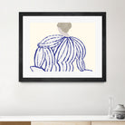 Blue reflection by M Studio on GIANT ART - beige minimalist