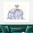 Blue reflection by M Studio on GIANT ART - beige minimalist