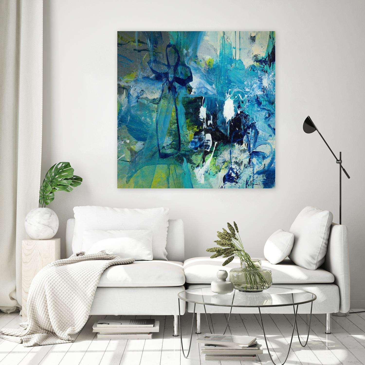 Abstract Flower by Doris Savard on GIANT ART - blue abstract
