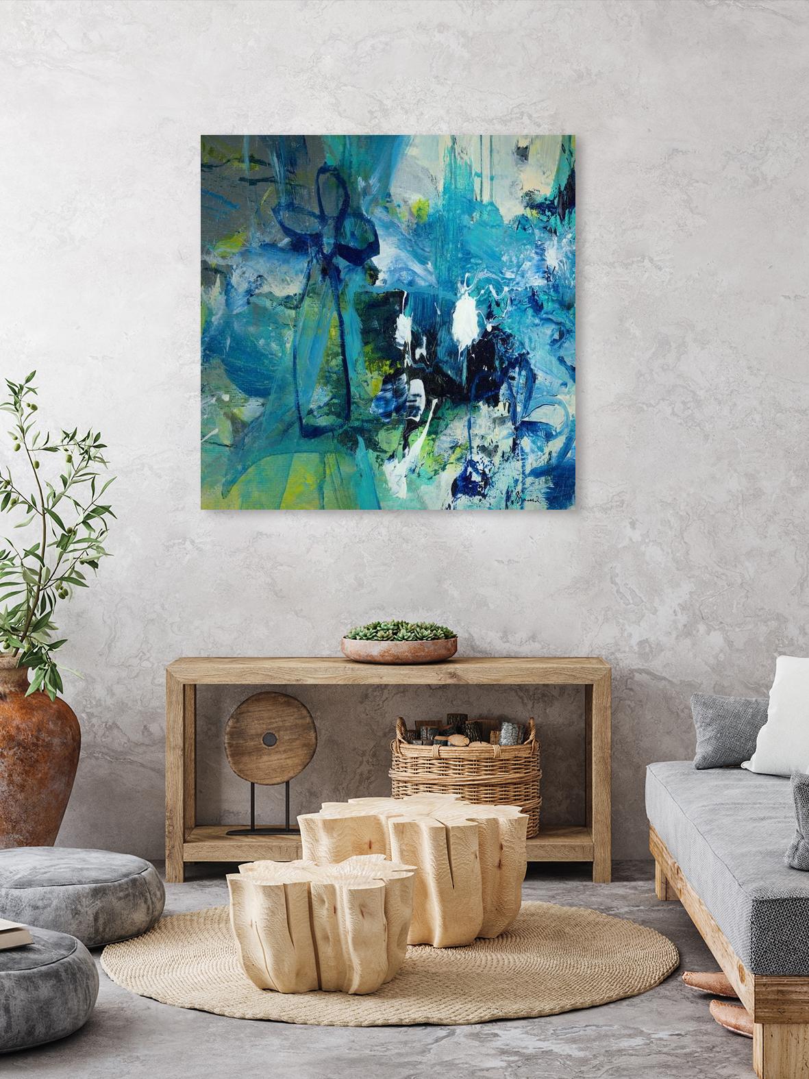Abstract Flower by Doris Savard on GIANT ART - blue abstract