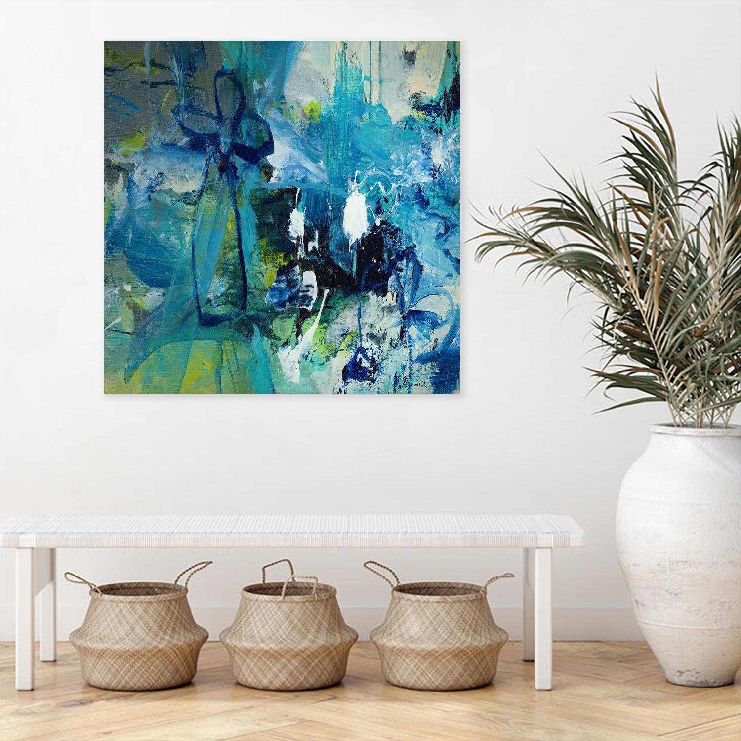 Abstract Flower by Doris Savard on GIANT ART - blue abstract