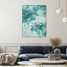 surfers by Unknown on GIANT ART - blue coastal ocean