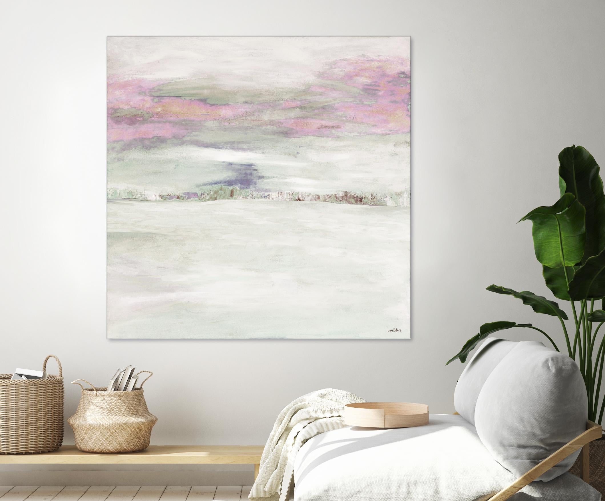 Winter Sky by Lori Dubois on GIANT ART - pink abstract paysage contemporain