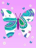 ModernButterfly-V - Lav by Lori Dubois on GIANT ART - pink art for kids doux