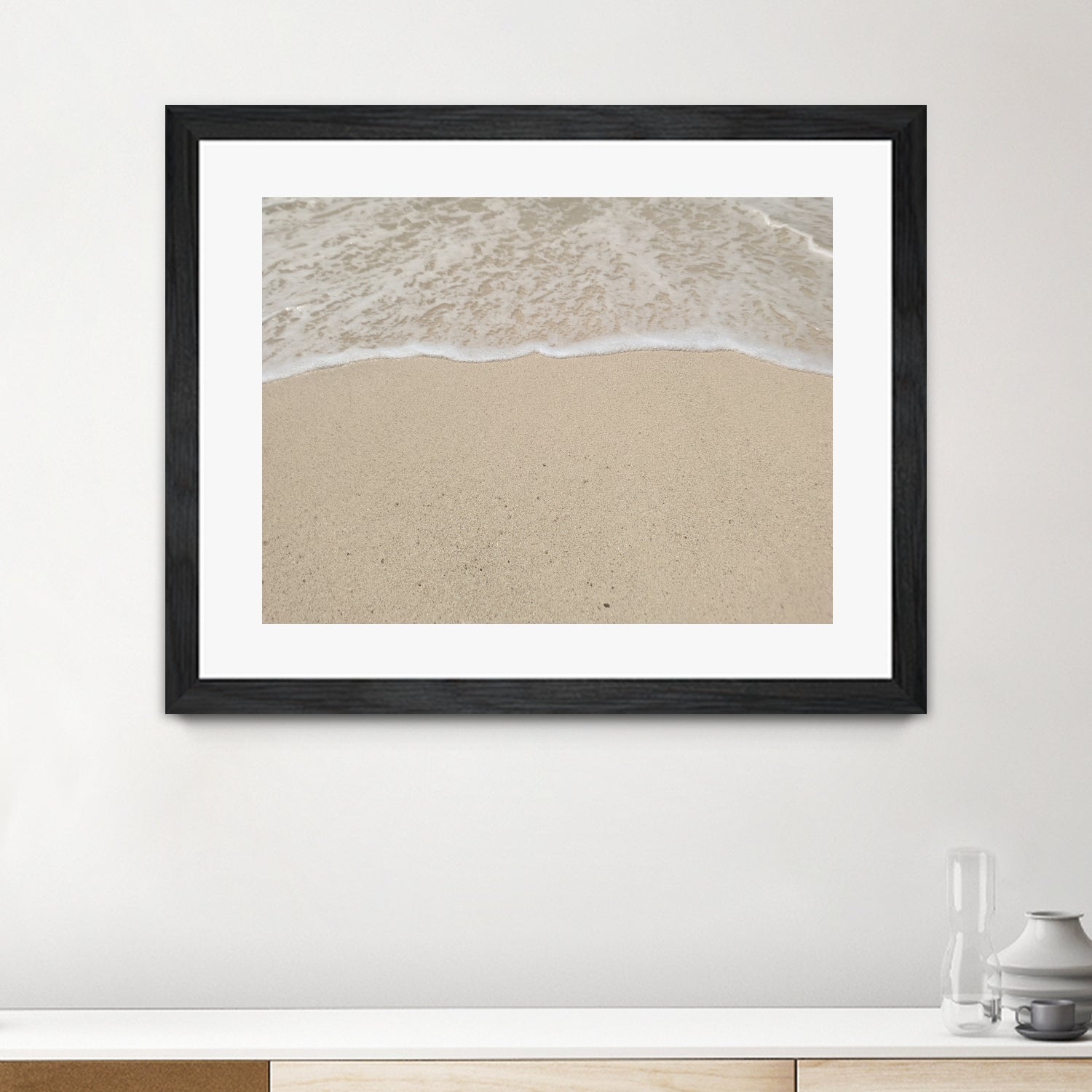 Where the ocean meets  by Jennifer  Cheng on GIANT ART - beige costal 