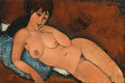 NUDE ON A BLUE CUSHION, 1917 by Amedeo Modigliani on GIANT ART - museums