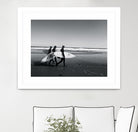 Surfers III by Pauline Aubut on GIANT ART - white coastal  sand