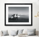 Surfers III by Pauline Aubut on GIANT ART - white coastal  sand