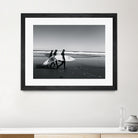 Surfers III by Pauline Aubut on GIANT ART - white coastal  sand
