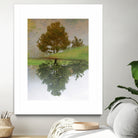 I look at life on both sides now by Pauline Aubut on GIANT ART - green botanical reflection