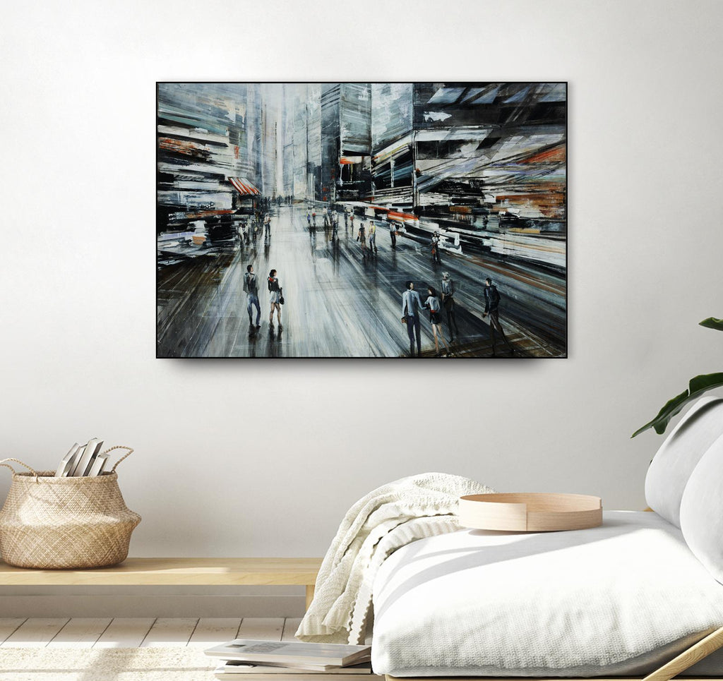 Rush by Daleno Art on GIANT ART - grey landscape city