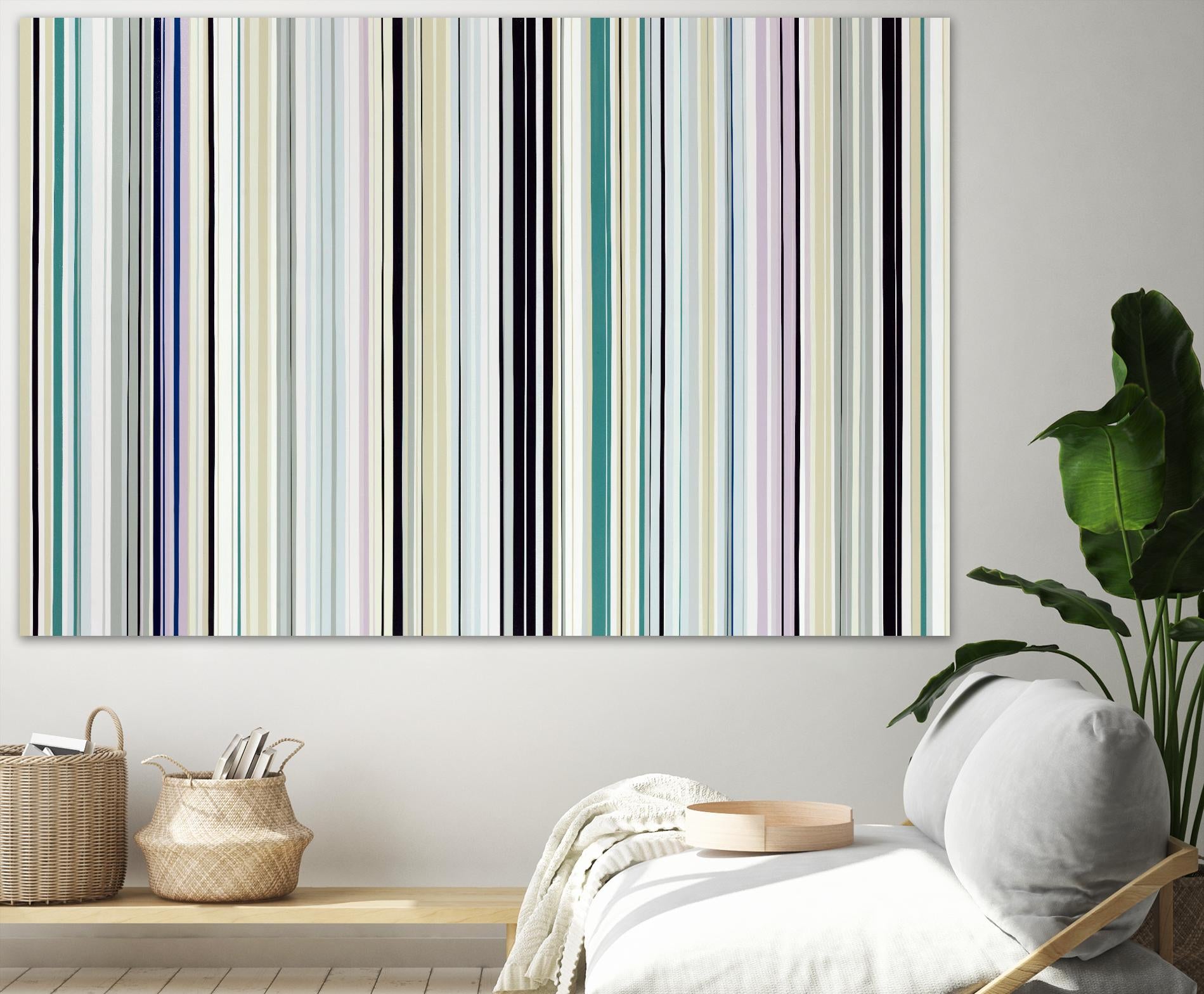 Never Going Straight by Daleno Art on GIANT ART - pink linear stripes