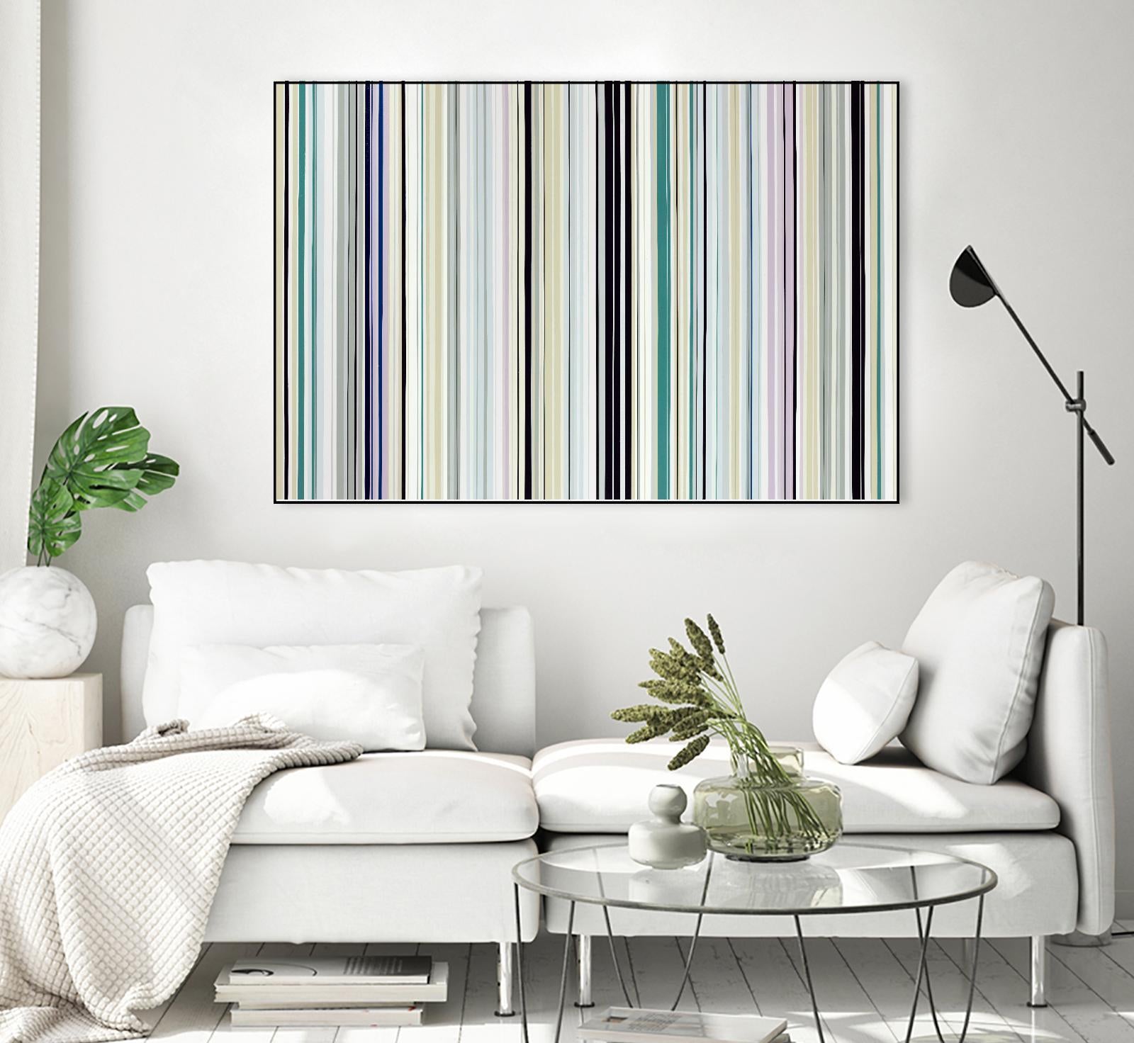 Never Going Straight by Daleno Art on GIANT ART - pink linear stripes