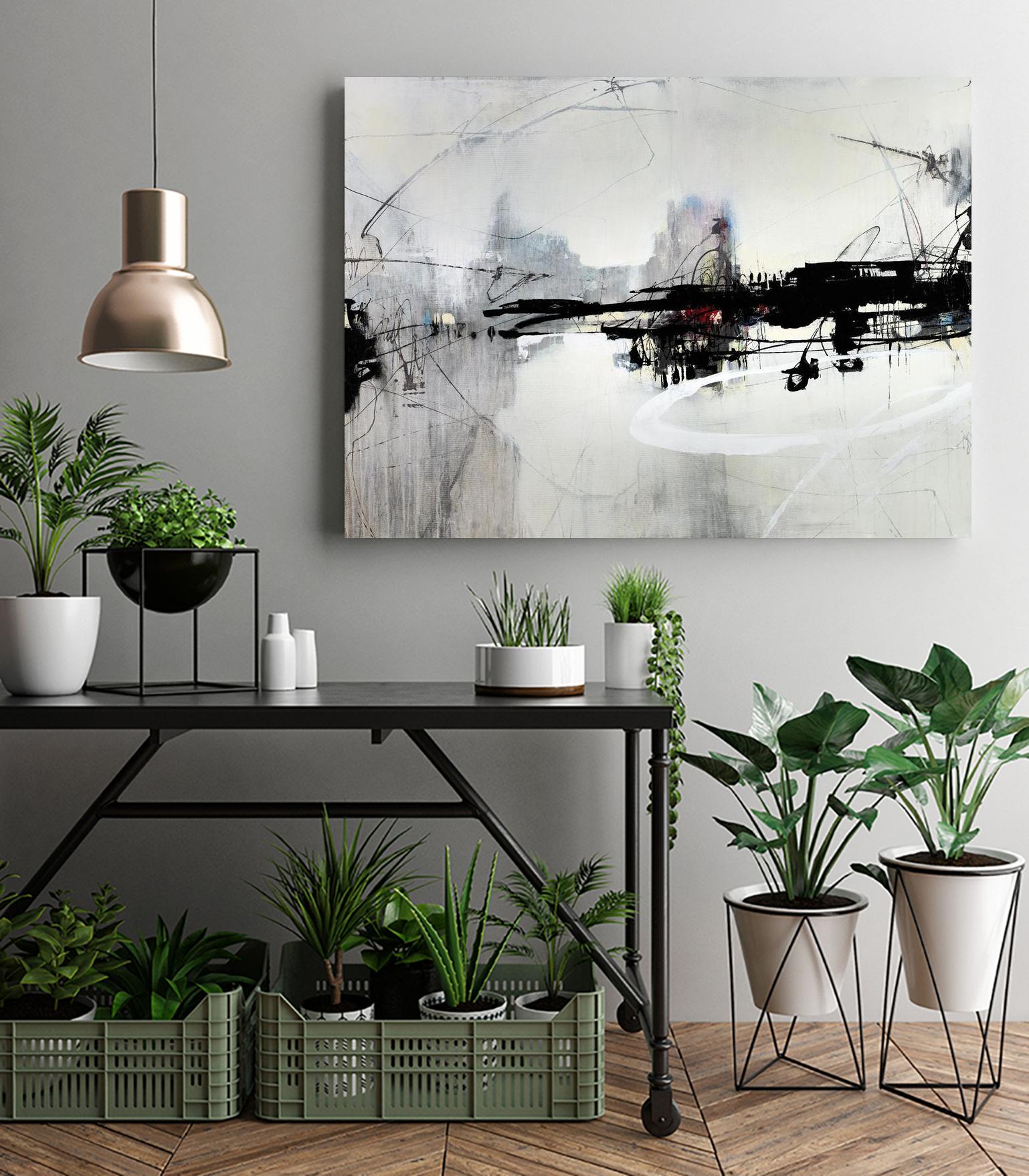 Harbor of Industry by Daleno Art on GIANT ART - red abstract abstract