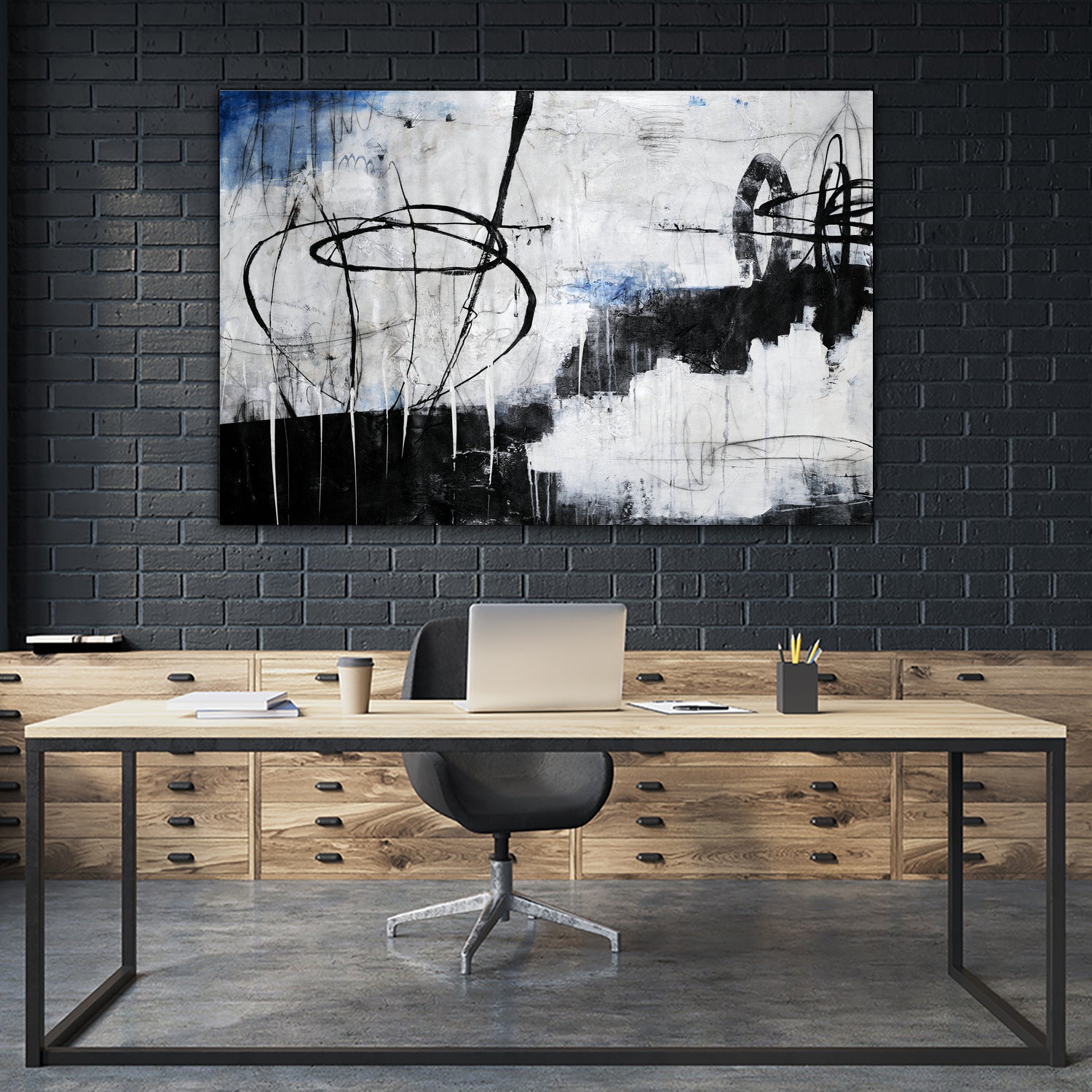 About That Twirl by Daleno Art on GIANT ART - black abstract