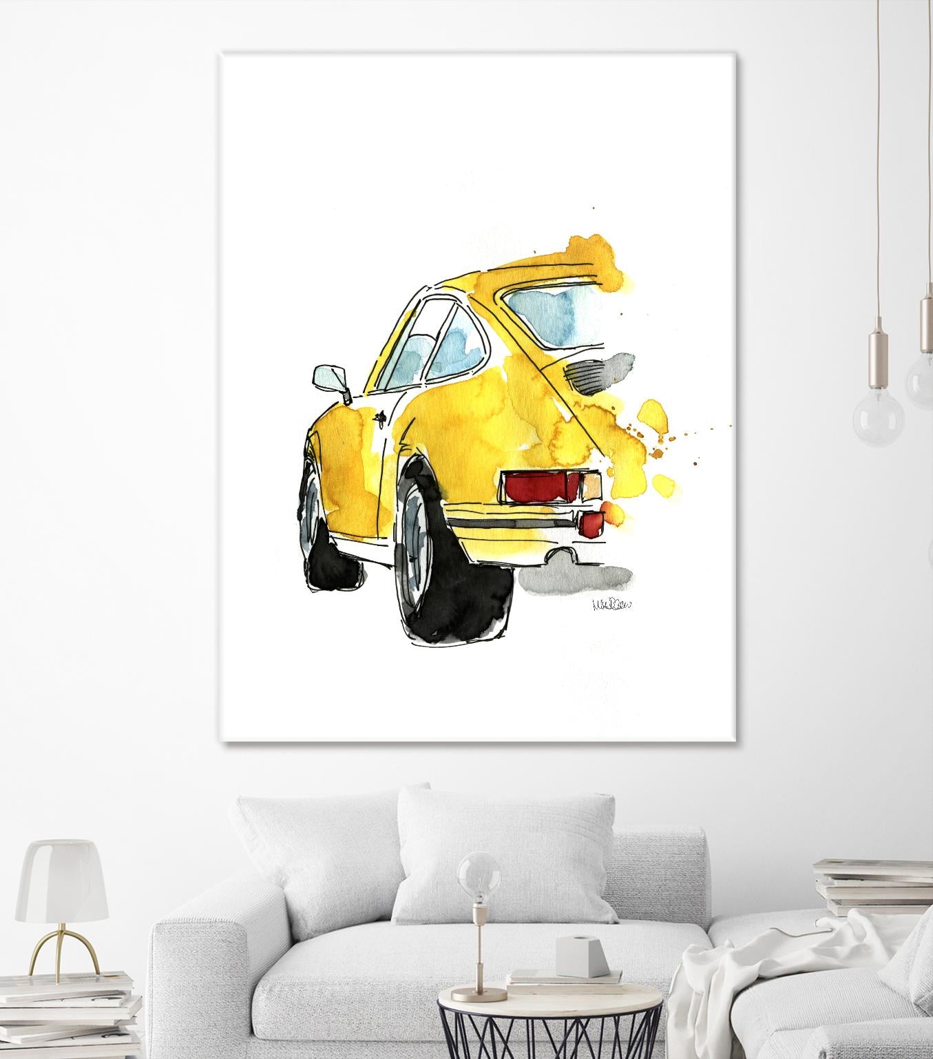 Yellow 911 by Mercedes Lopez Charro on GIANT ART