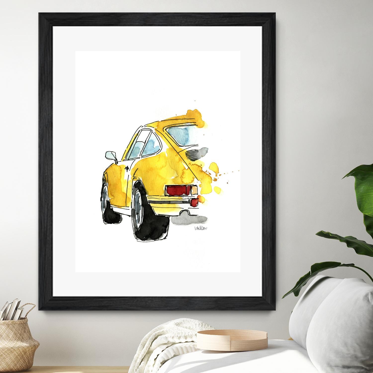 Yellow 911 by Mercedes Lopez Charro on GIANT ART