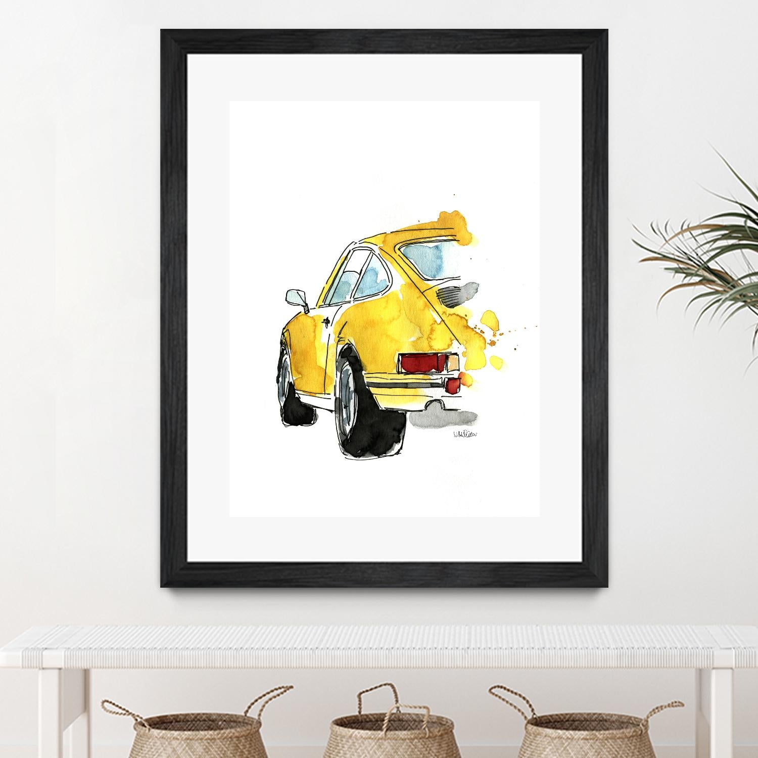 Yellow 911 by Mercedes Lopez Charro on GIANT ART