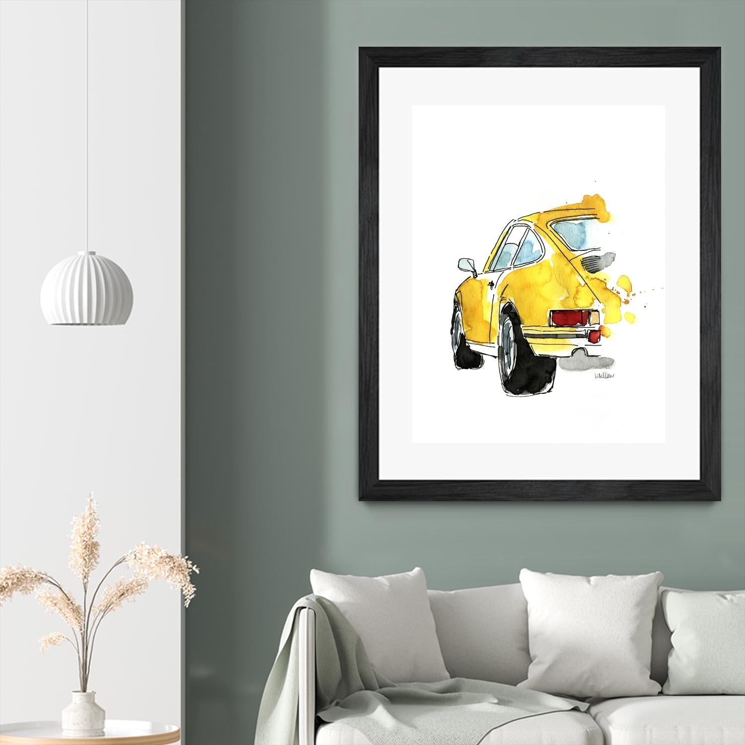Yellow 911 by Mercedes Lopez Charro on GIANT ART
