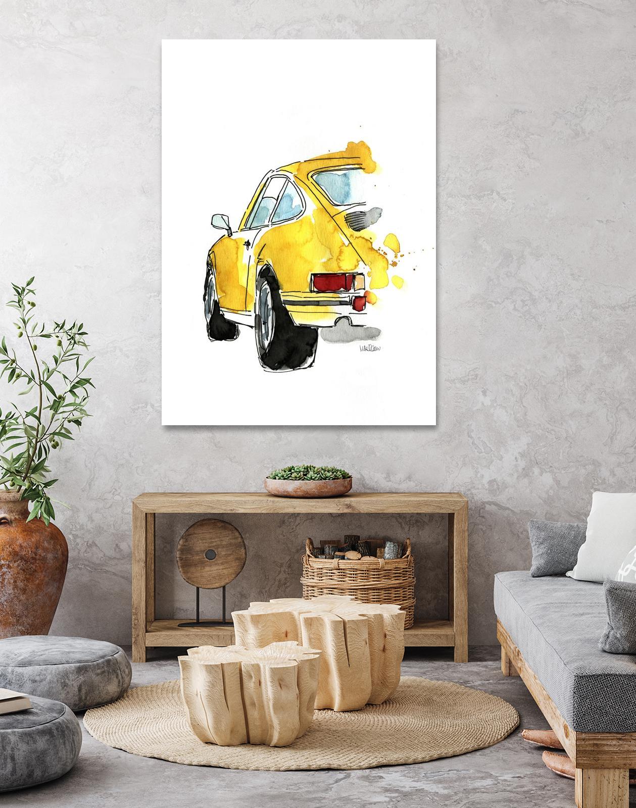 Yellow 911 by Mercedes Lopez Charro on GIANT ART