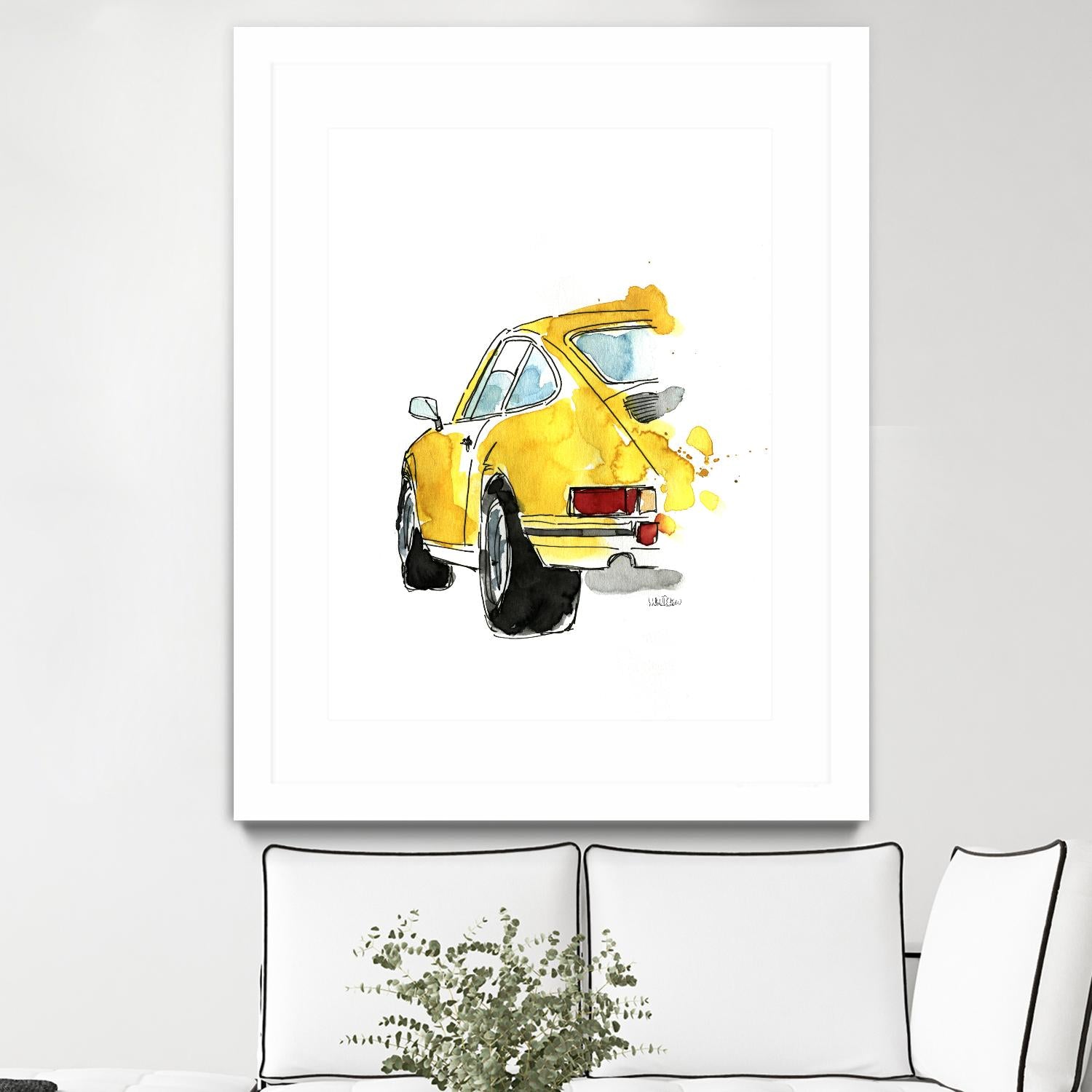 Yellow 911 by Mercedes Lopez Charro on GIANT ART