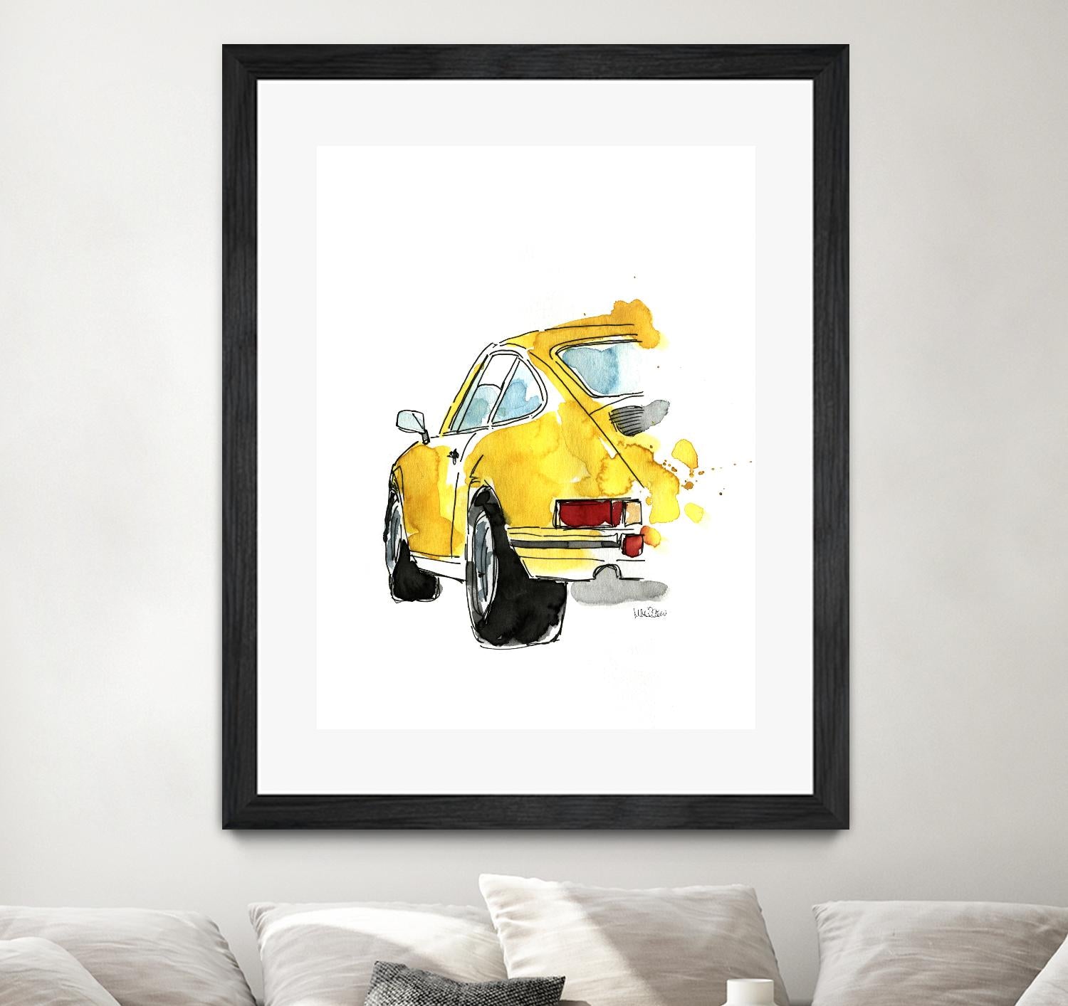 Yellow 911 by Mercedes Lopez Charro on GIANT ART