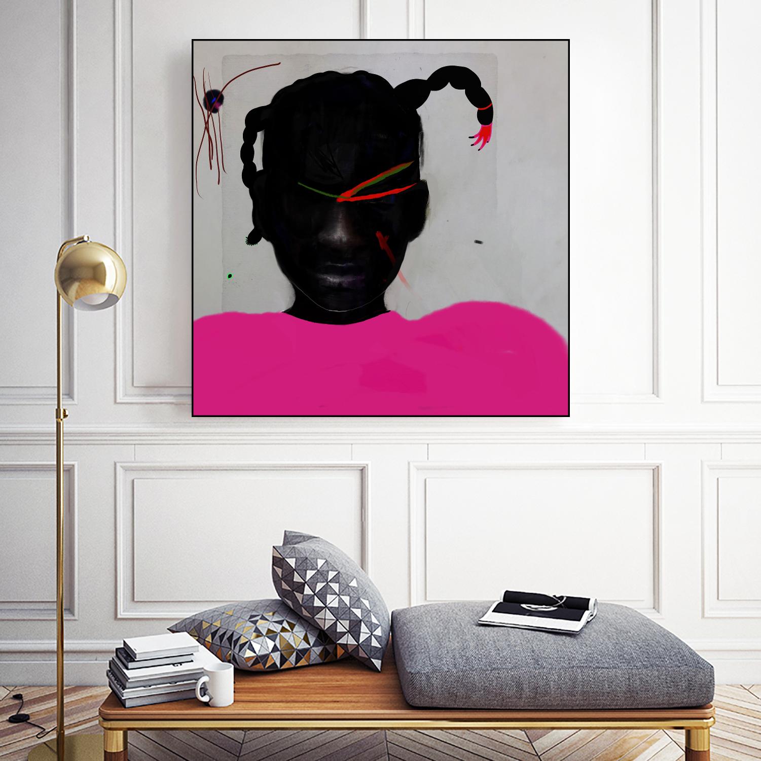 Watermelon Seed  by Arassay Hilario on GIANT ART - pink digital fuchsia