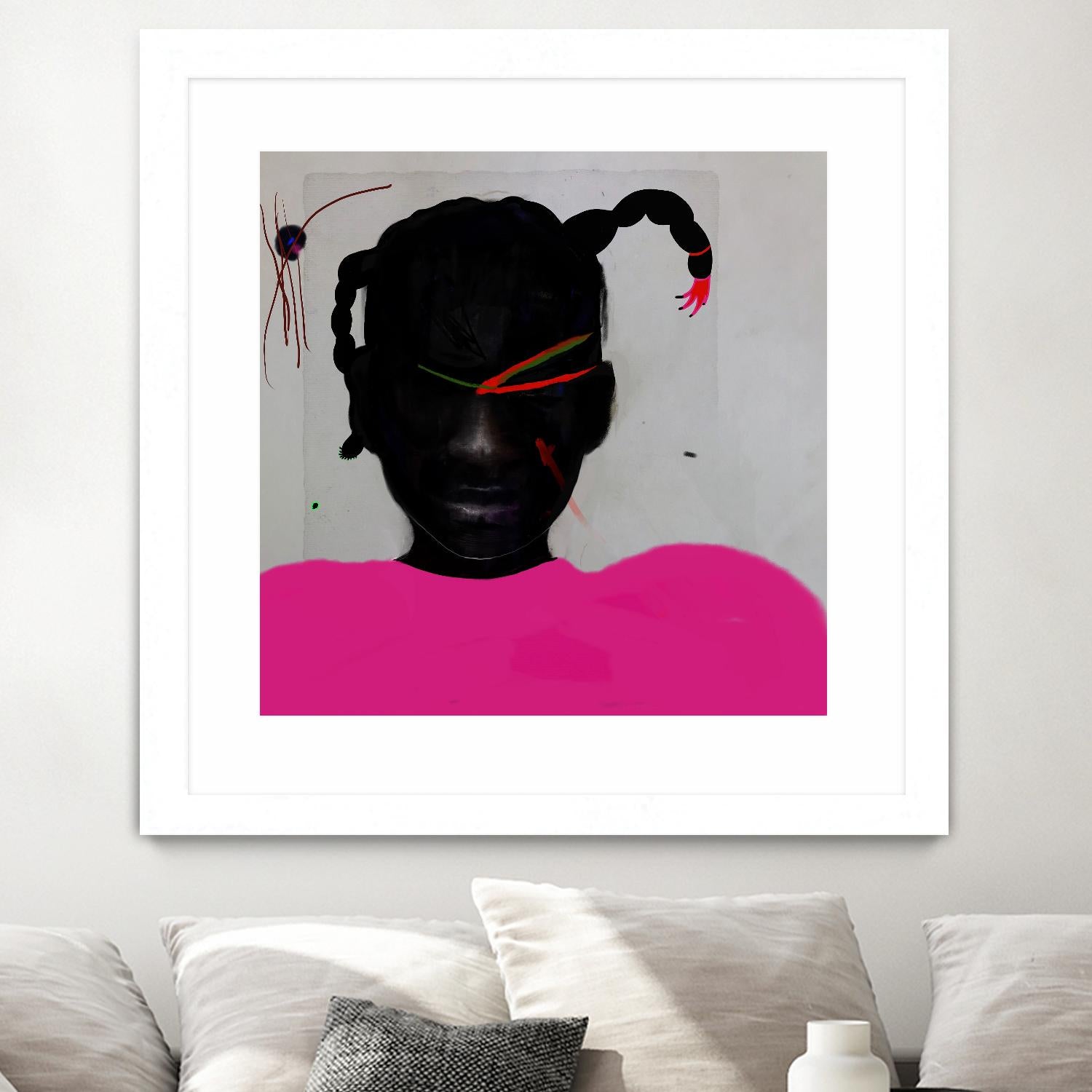 Watermelon Seed  by Arassay Hilario on GIANT ART - pink digital fuchsia