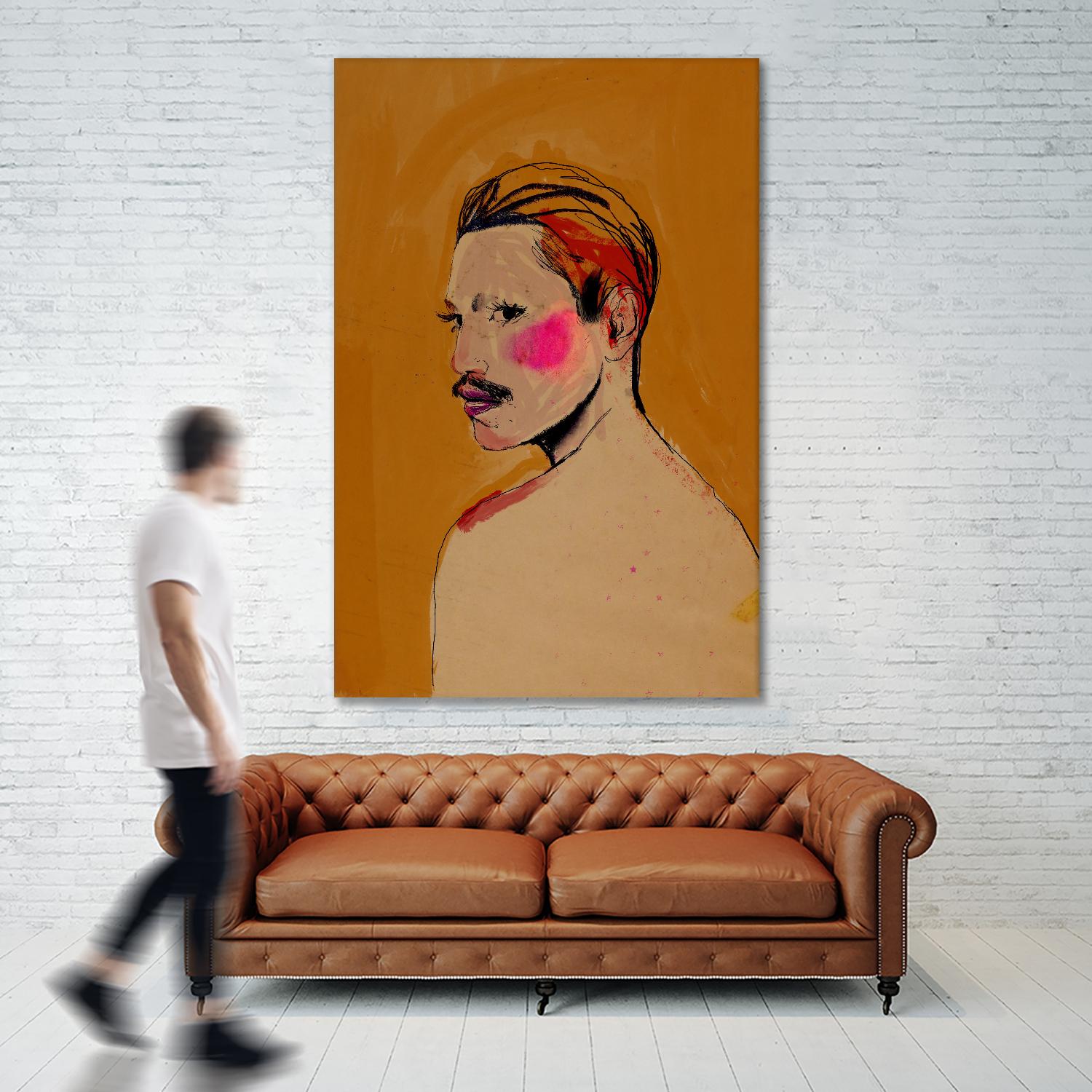 Roberto  by Arassay Hilario on GIANT ART - pink digital