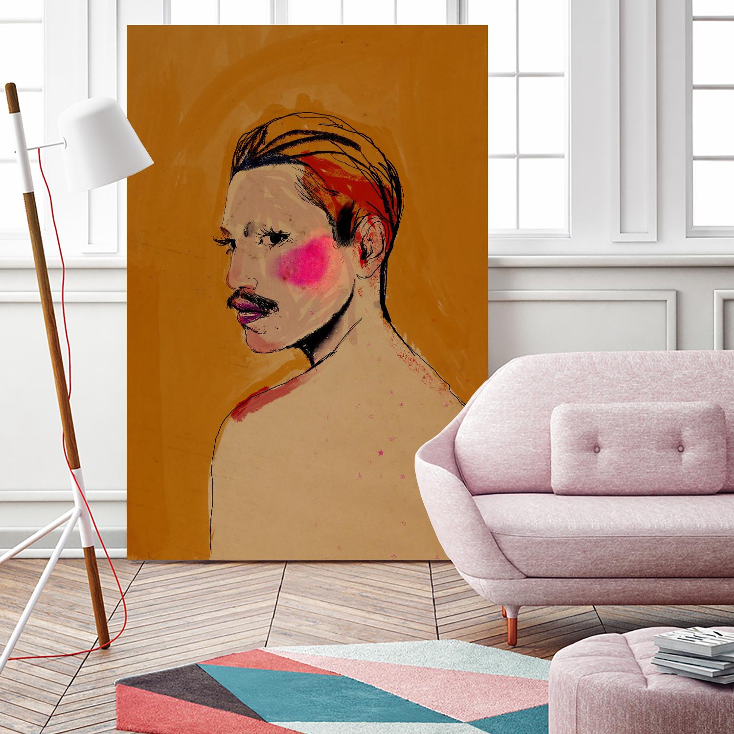 Roberto  by Arassay Hilario on GIANT ART - pink digital