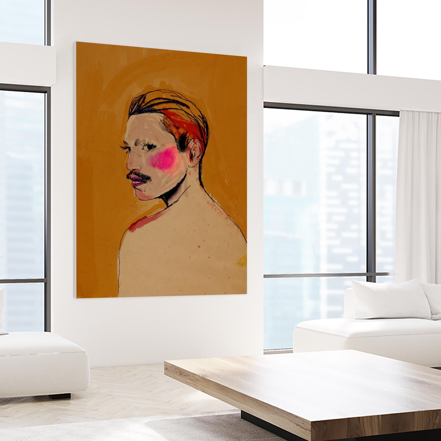 Roberto  by Arassay Hilario on GIANT ART - pink digital