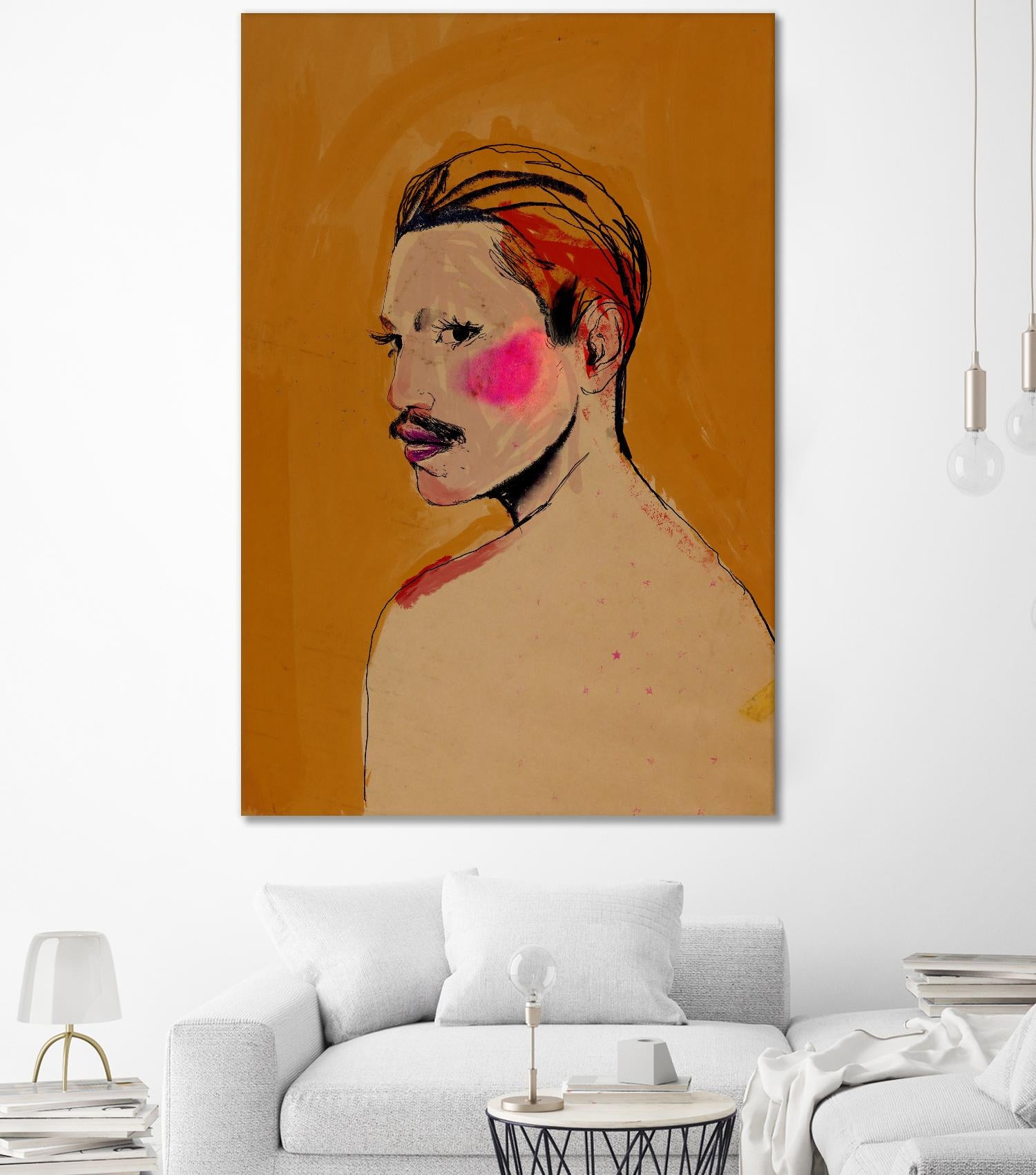 Roberto  by Arassay Hilario on GIANT ART - pink digital