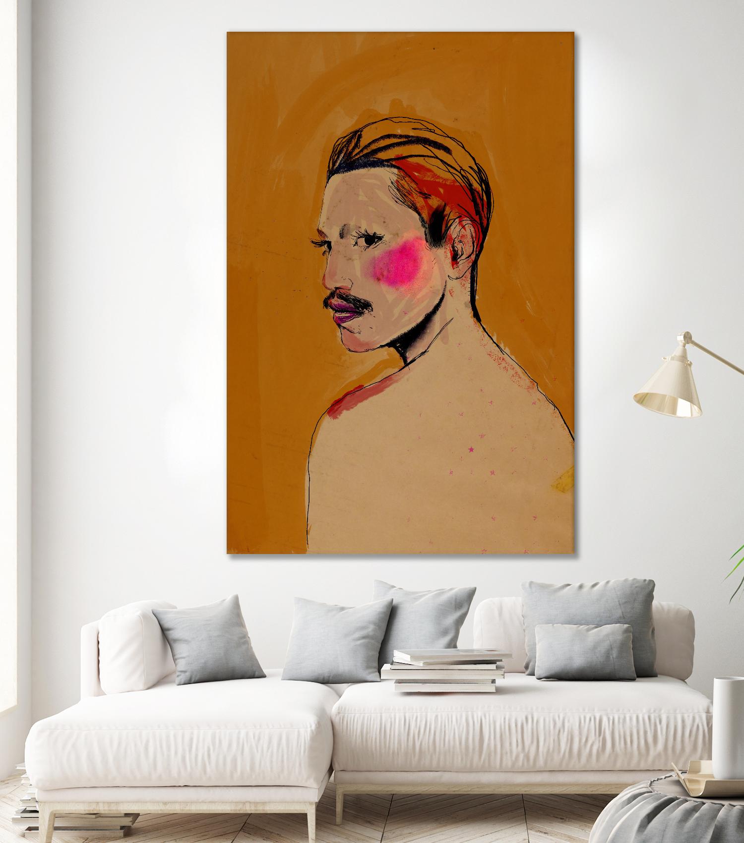 Roberto  by Arassay Hilario on GIANT ART - pink digital