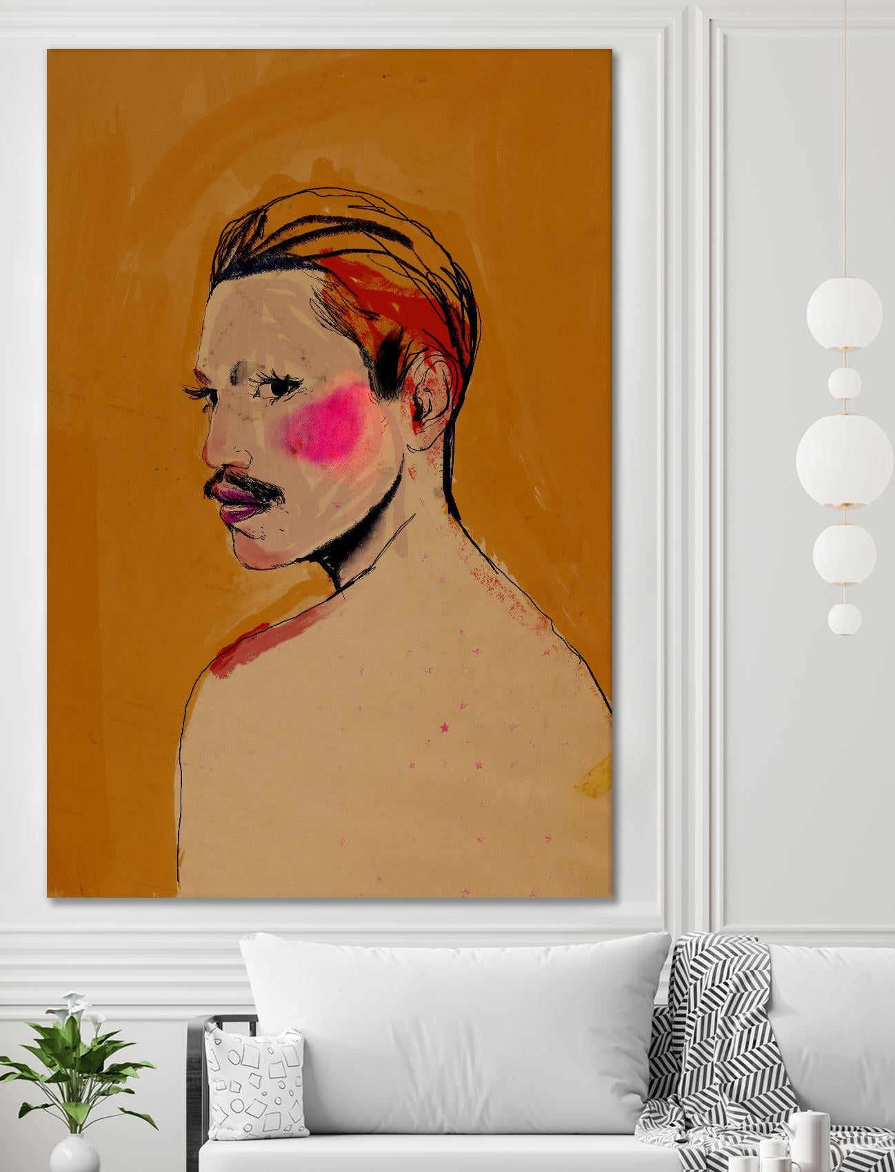 Roberto  by Arassay Hilario on GIANT ART - pink digital