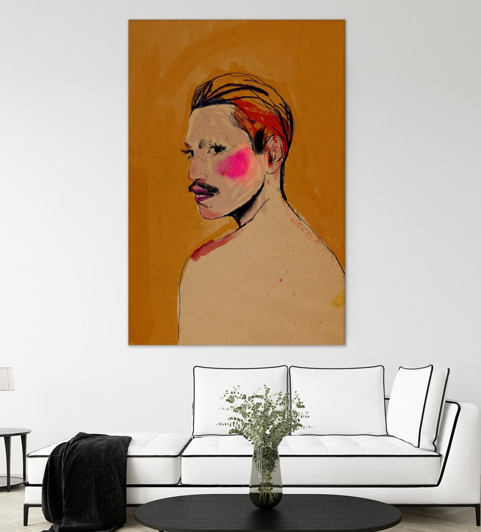 Roberto  by Arassay Hilario on GIANT ART - pink digital