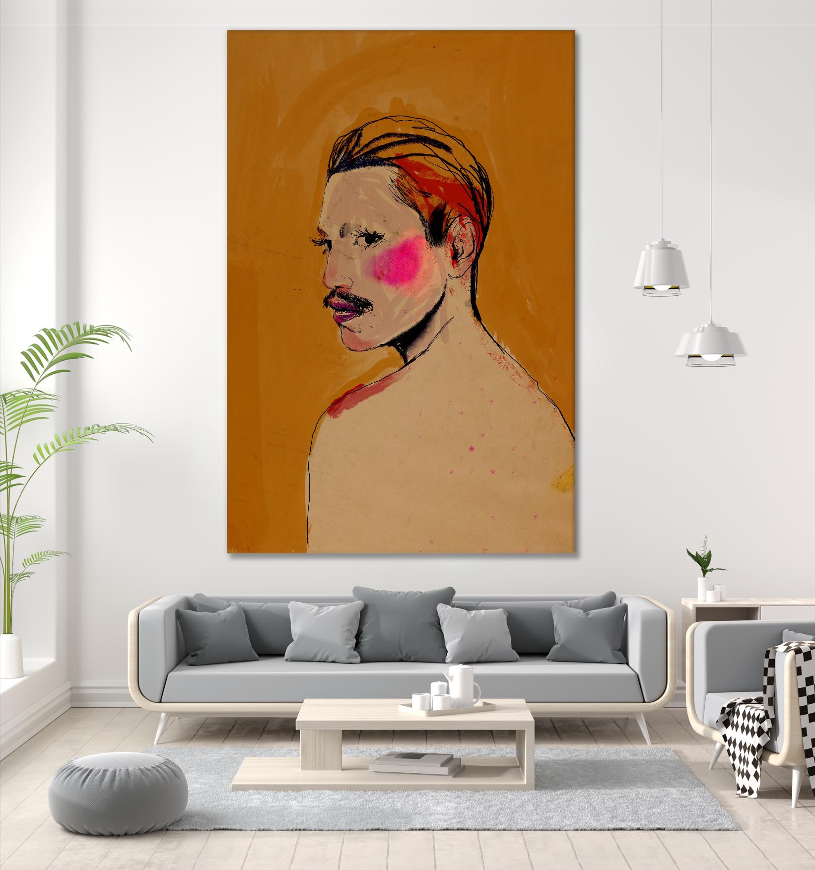 Roberto  by Arassay Hilario on GIANT ART - pink digital