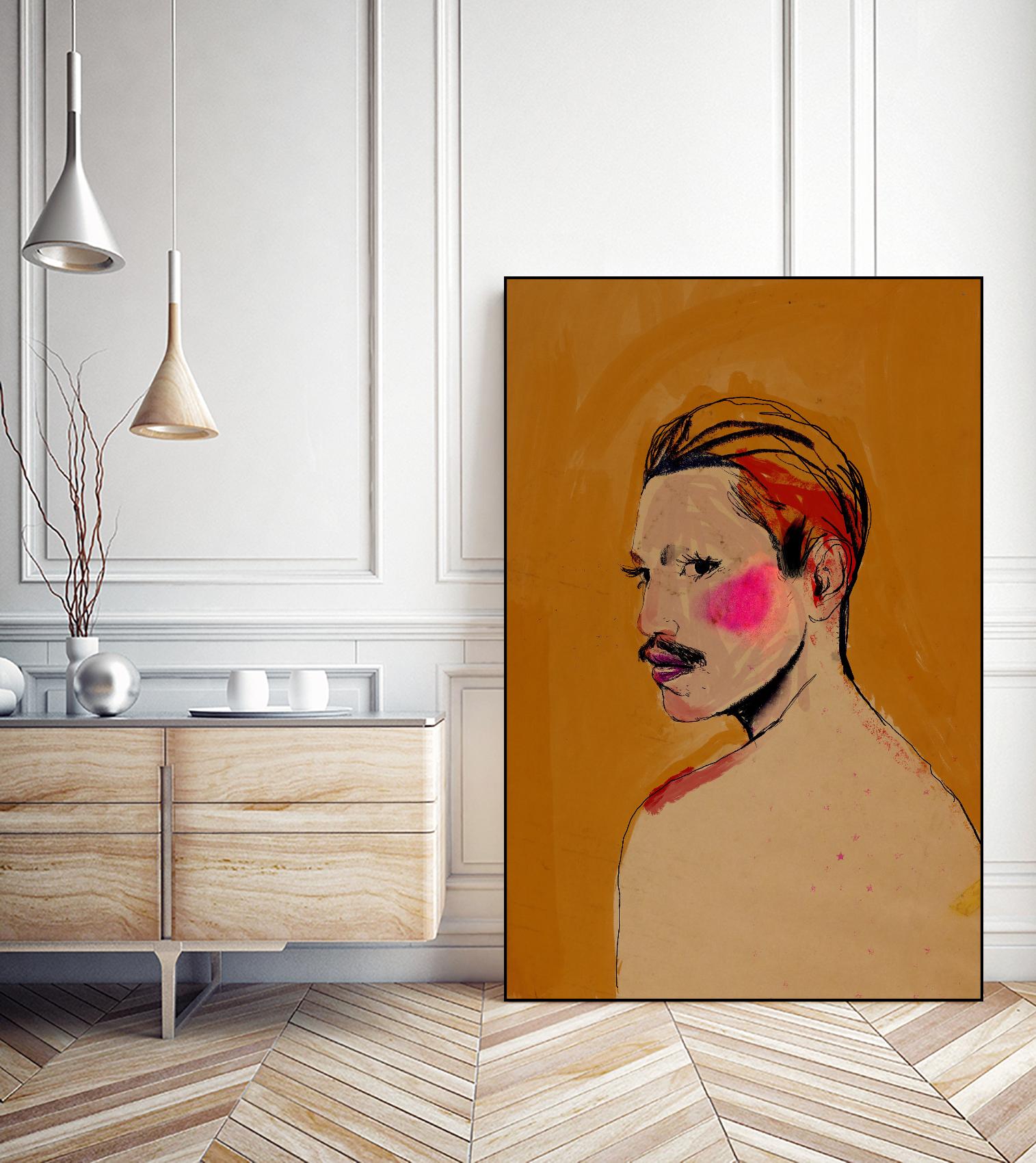 Roberto  by Arassay Hilario on GIANT ART - pink digital