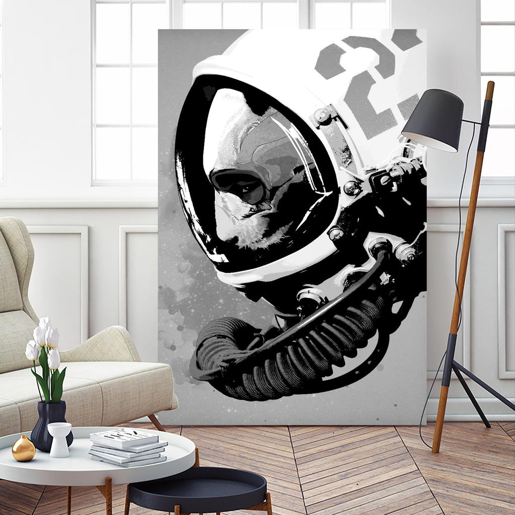 Astro Bear by Hidden Moves on GIANT ART - grey contemporary