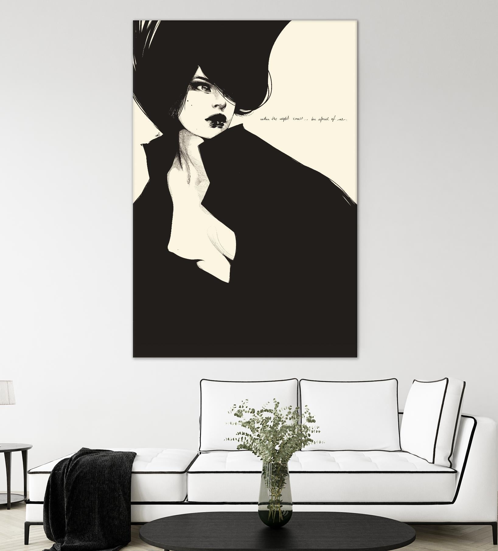 When the night comes by Manuel Rebollo on GIANT ART - yellow men and women