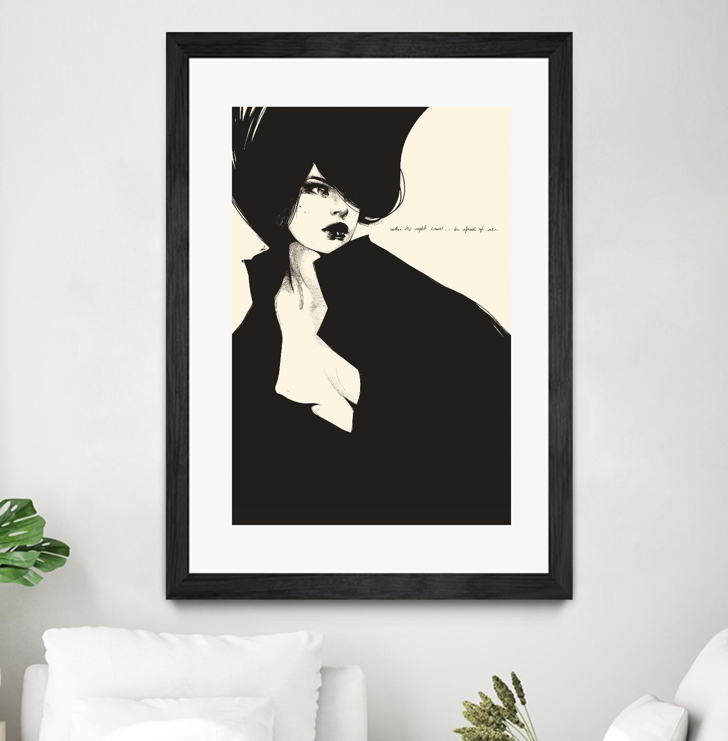 When the night comes by Manuel Rebollo on GIANT ART - yellow men and women