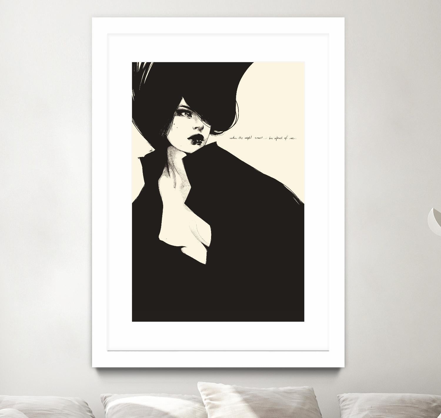 When the night comes by Manuel Rebollo on GIANT ART - yellow men and women