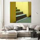 Yellow Stairway-recolor by Acer Images on GIANT ART - orange photo art