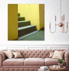 Yellow Stairway-recolor by Acer Images on GIANT ART - orange photo art