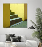 Yellow Stairway-recolor by Acer Images on GIANT ART - orange photo art
