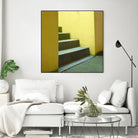 Yellow Stairway-recolor by Acer Images on GIANT ART - orange photo art